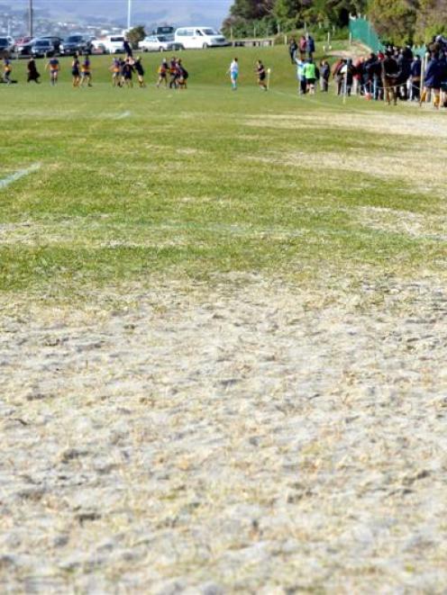 The southeast corner of the  No 1 ground at Kettle Park is covered by sand. Photo by Christine O...