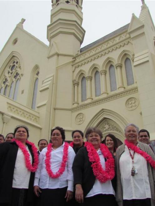 The St Paul's Presbyterian Church Pacific Island Choir takes in the atmosphere during the weekend...