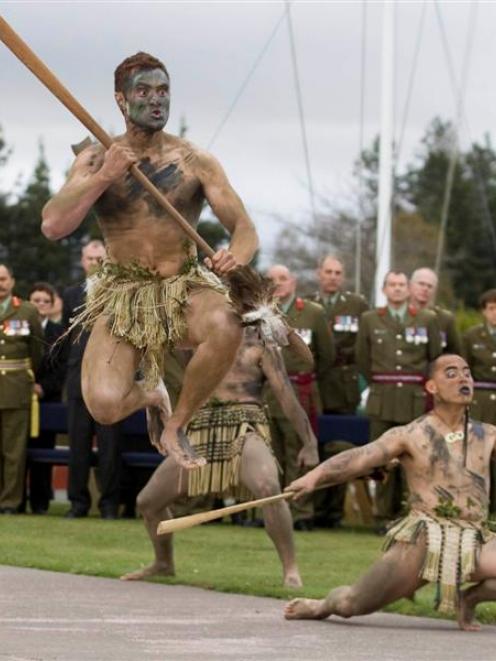 The stolen 96 medals are returned to the Army Museum after a maori blessing and powhiri. Photo by...