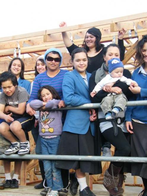 The Te Moananui family (from left) Mike, Gilbert (2), Tainui (4), Taonga (10), Ripeka (14),...