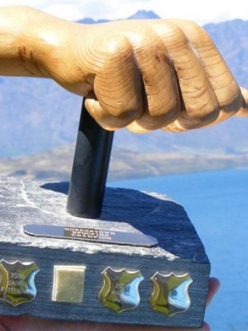 The trophy the spoofers will be striving to win in Queenstown tonight. Photo supplied.