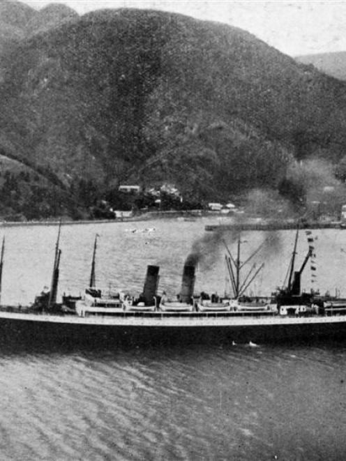 The Union Steam Ship Company's steamer Wahine at the new wharf in Picton. On Easter Monday, the...