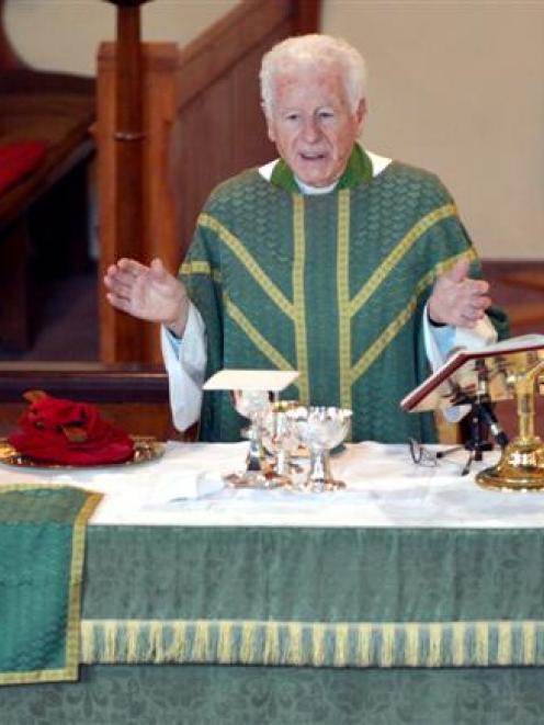 The Ven Neville Selwood holds a service at the Holy Cross Anglican Church, in St Kilda, Dunedin,...
