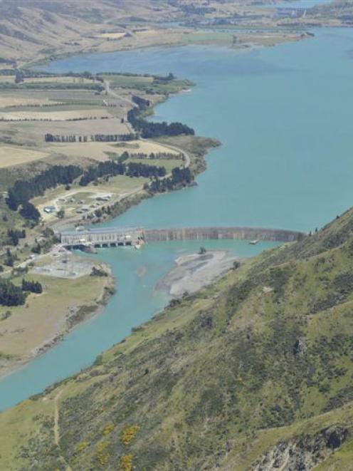The Waitaki dam, with Lake Waitaki behind it. The north bank hydro project would include a 12km...