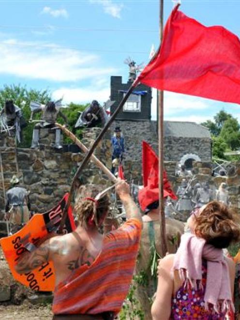 The Waitati Militia and Clan McGillicuddy trade insults during the Waitati New Year's Eve Battle...