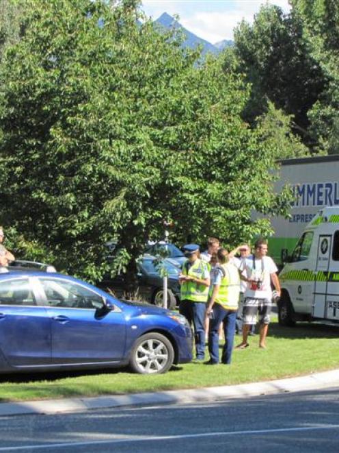 The woman driver involved in a two-car collision at the intersection of Glenda Dr and Frankton...