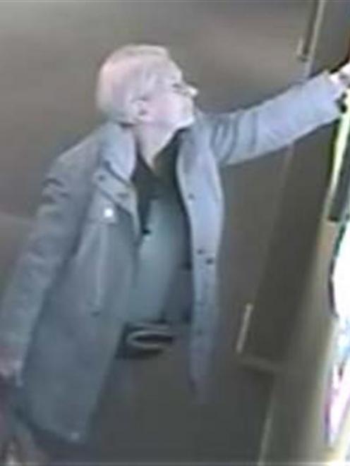 The woman was caught on CCTV.
