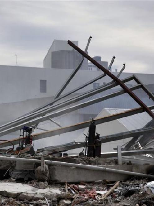 The wrecked CTV building. Credit:NZPA / Bradley Ambrose