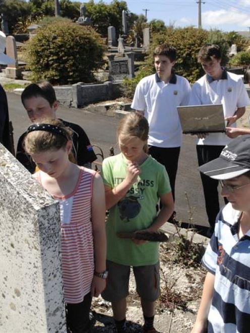 There for the reading . . . Historic Cemeteries Conservation Trust of New Zealand chairman...