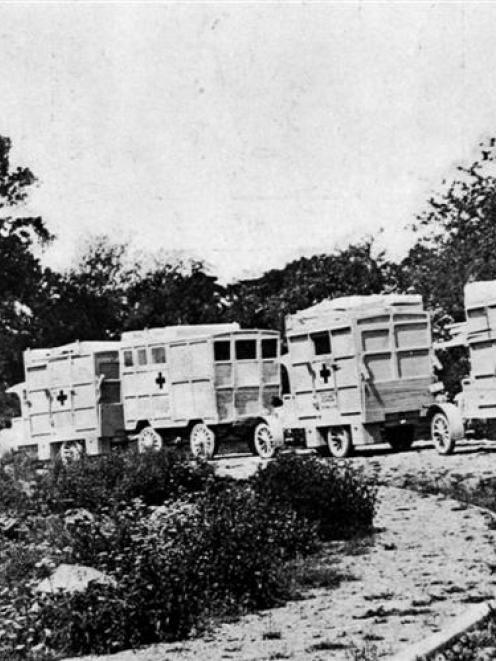 These seven light motor caravans, built by the Belgians in Britain, are capable of being set up...