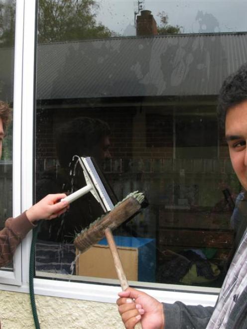 Third-year University of Otago students and Castle St flatmates Robert Mitchell (left) and...
