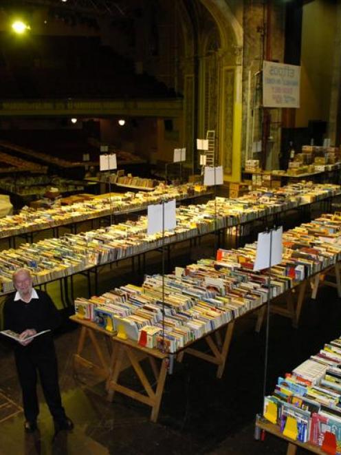 This 2008 file photo of the Regent 24 Hour Book sale shows the scale of the task involved in...