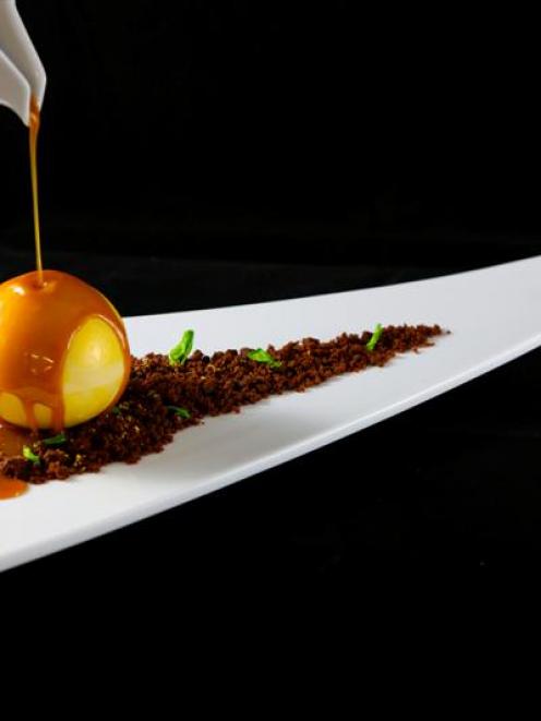 This award-winning dessert by Dunedin trainee chef Stephanie Peirce features salted caramel sauce...
