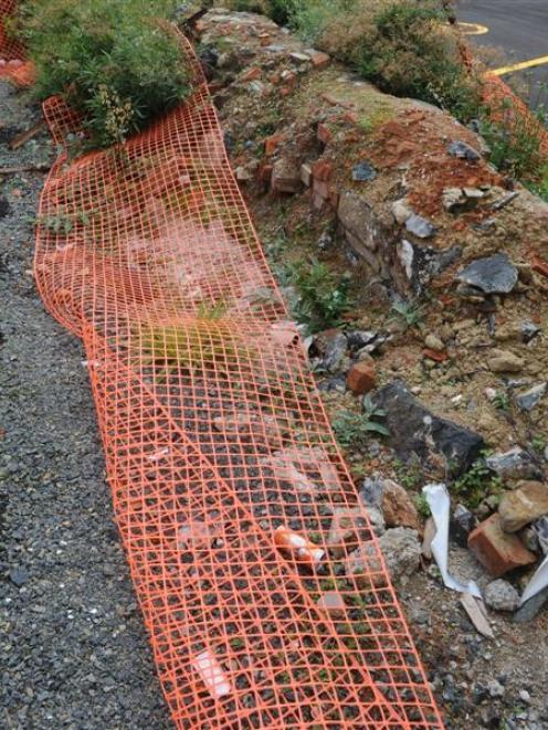 This bluestone foundation was saved from demolition during the building of this High St, Dunedin,...