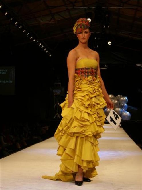 This design by Anna von Hartitzsch, of Wellington, entered in last year’s Hokonui Fashion Design...