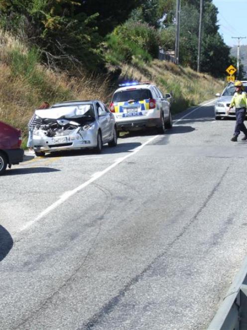 This head-on collision yesterday at the single-lane Albert Town bridge over the Clutha River,...