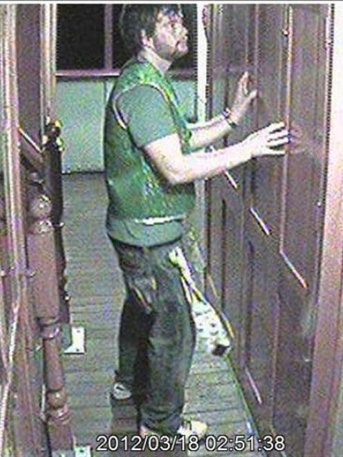 This man was caught trying to enter the locked section of the ship early  on Sunday. Photo supplied.
