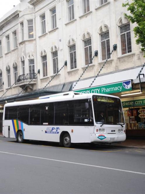 This Princes St block, south of the Octagon, is one of the bus issues facing a Dunedin City...