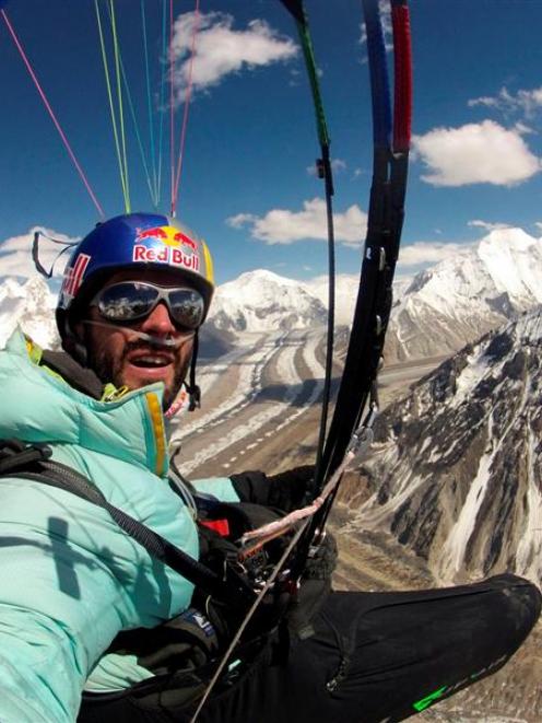 Thomas de Dorlodot flies above Concordia, in Pakistan. Photo supplied.