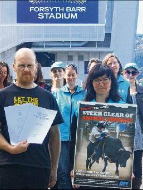Thumbs down. . .Safe Dunedin co-ordinator Carl Scott holds a copy of the Animal Welfare Act,...