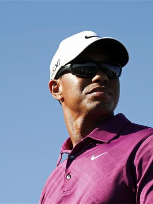 Tiger Woods was pleased with his round. Photo Reuters