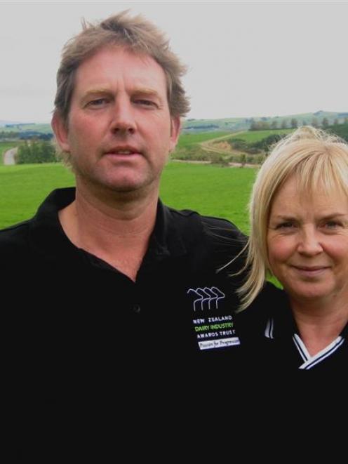 Tim and Lorraine Johnson won the Otago sharemilker/equity farmer of the year title in 2011. Photo...