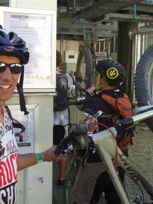 Tim Johns, of Christchurch, was one of the first lining up to have a ride at the Queenstown Bike...