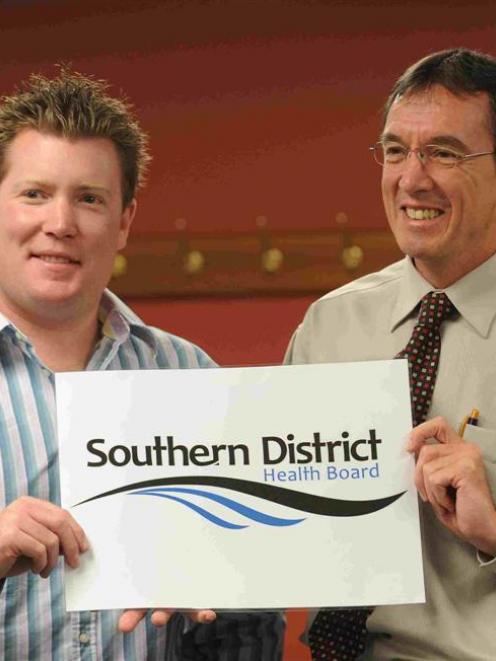 Tim Kemmett (left) and Otago and Southland District Health Boards' chief executive Brian Rousseau...