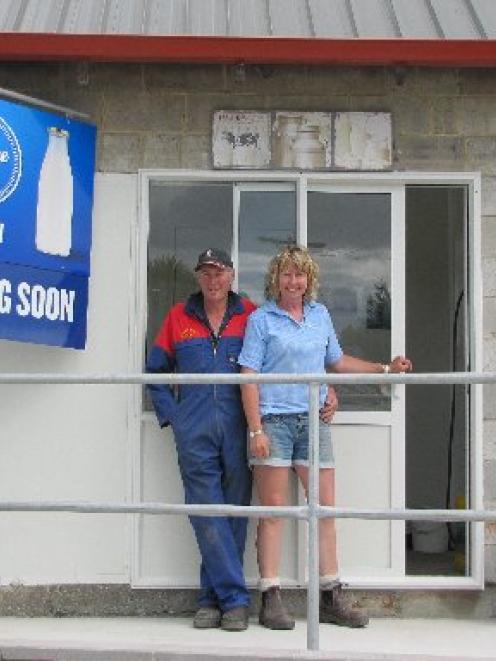 Timaru dairy farmers Stu and Andrea Weir are looking forward to opening a Village Milk outlet on...