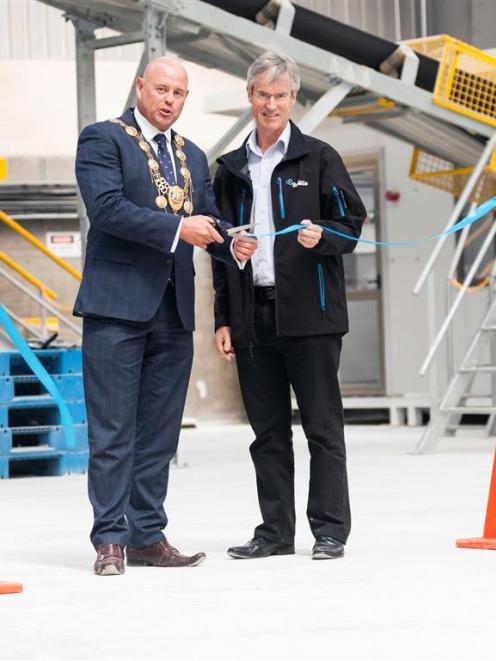 Timaru Mayor Damon Odey (left) with Ballance Agri-Nutrients chief executive Mark Wynne at the...