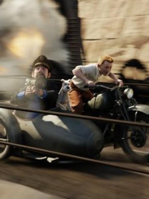 A scene from the movie Adventures of Tintin: Secret of the Unicorn.