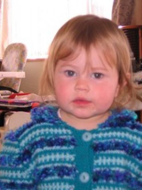 Missing two-year-old Aisling Symes. Photo by NZPA.