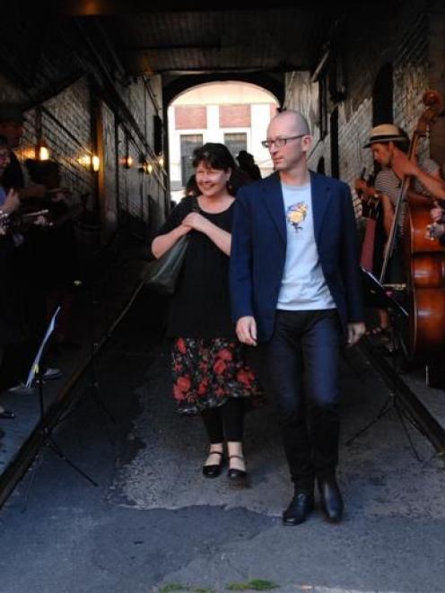 Toroa Radio manager Lesley Paris (left) and breakfast host Jeff Harford arrive at the 2011...