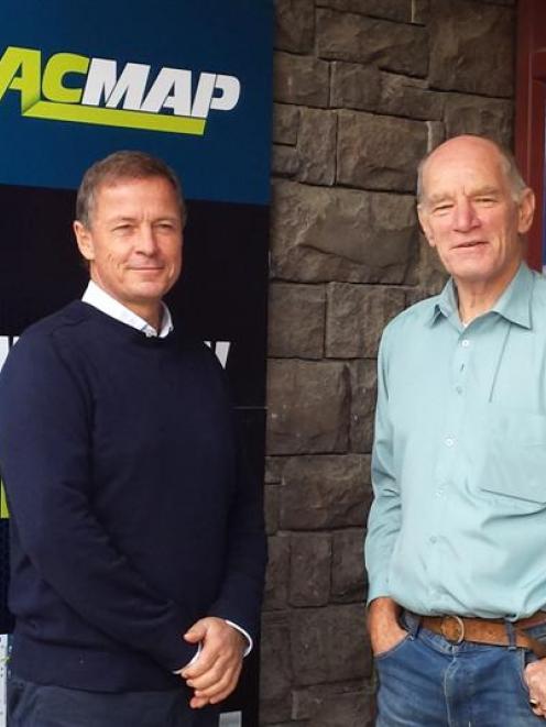 TracMap New Zealand's new chief executive David Glen (left) and the company's founder Colin Brown...