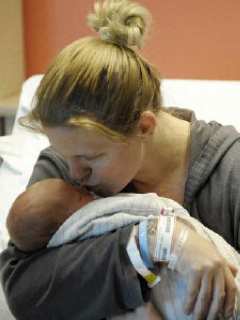 Tracy Hermanstorfer and her son Coltyn. Photo: AP