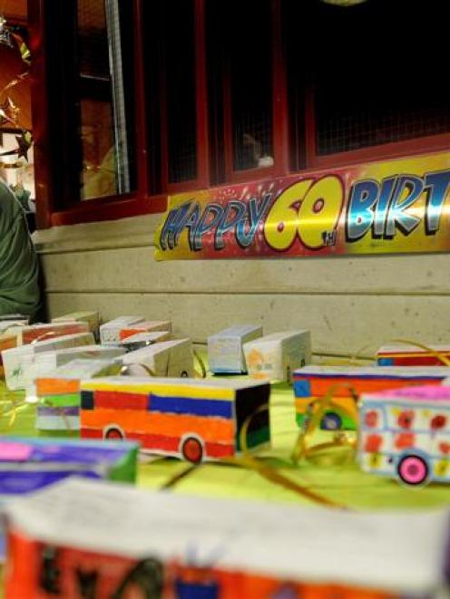 Trisha Julin, daughter of the first book-bus driver, takes a look at the paper buses coloured in...