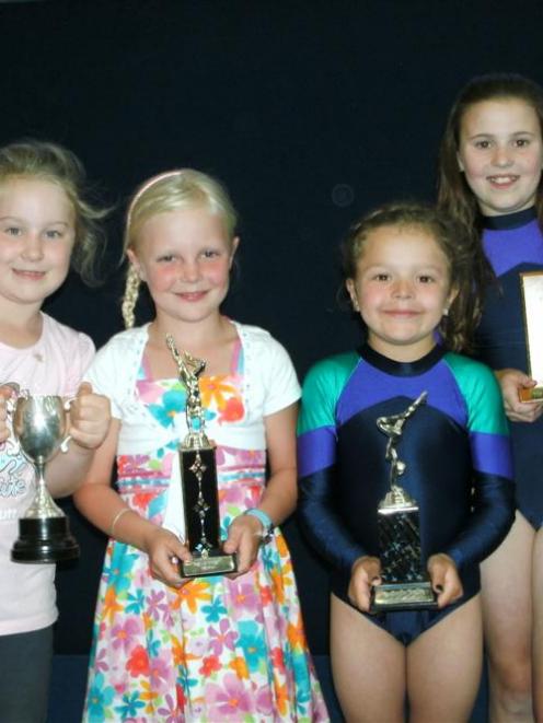 Trophy winners (from left) Chamonix Albrecht, Jenna McFadgen, Ana-Carolina Lozano and Jessie Wild...
