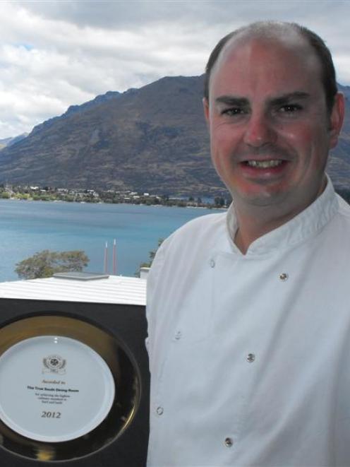 True South Dining Room chef Ben Batterbury of Queenstown with his Beef and Lamb 2012 award plate....