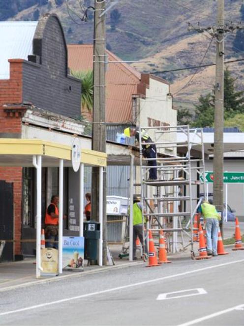 Tuck's Pantry closed as crews give Tapanui's Northumberland St a makeover for the feature film...