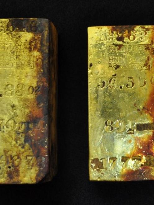 Two of five ingots that were also recovered.