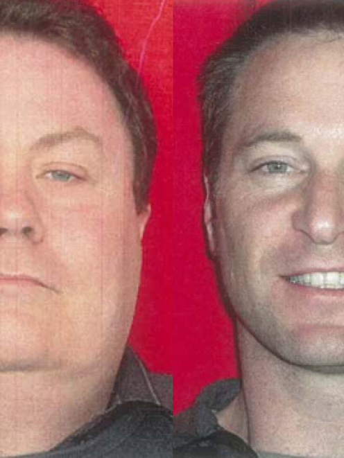 Two of the men missing from the Air NZ Airbus are Michael Gyles, left, and Noel Marsh, both of...