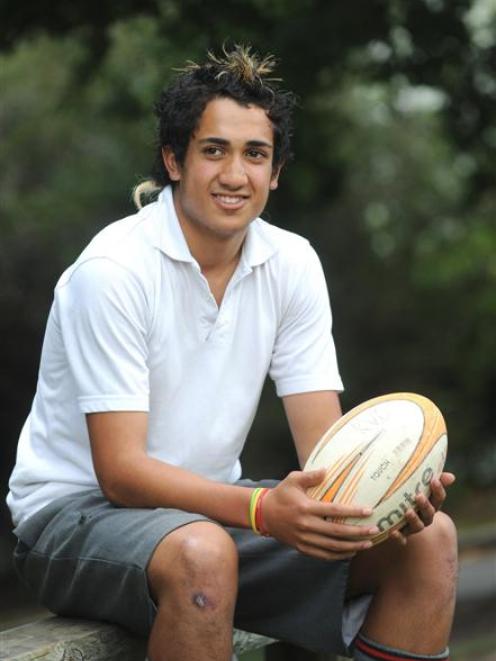 Tyron Pelasio, of Kaikorai Valley College, is a dab hand at touch, rugby and softball. Photo by...