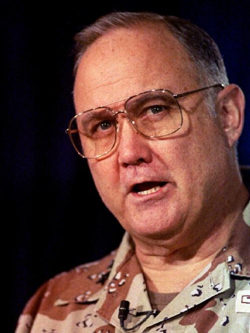 U.S. Army General H. Norman Schwarzkopf, pictured in 1991. File photo from Reuters.