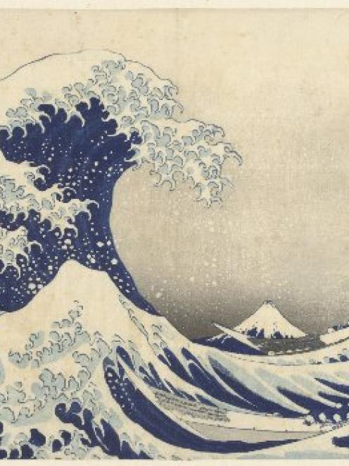 Under the Wave at Kanagawa by Katsushika Hokusai, on display at the Dunedin Public Art Gallery....