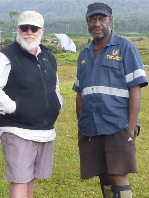 University of Otago archaeologist  Glenn Summerhayes and Herman Mandui, chief archaeologist for...