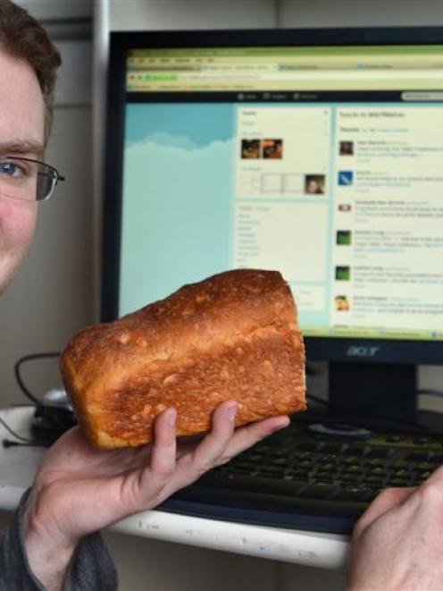 University of Otago doctoral student Grant Humphries managed to bake some bread while taking part...