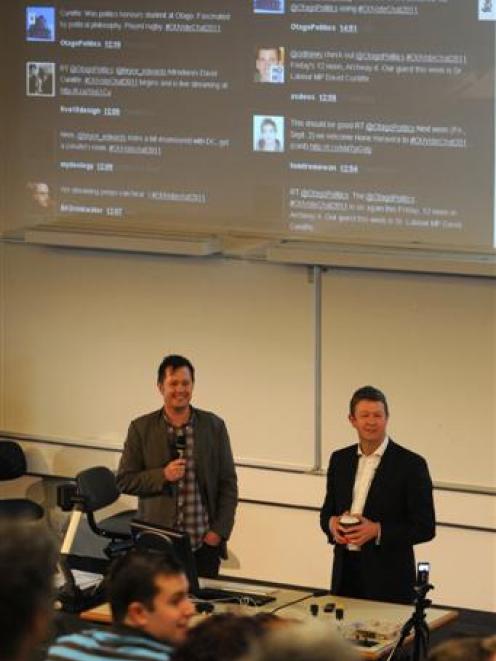University of Otago lecturer and political commentator Dr Bryce Edwards (left) and Labour Party...