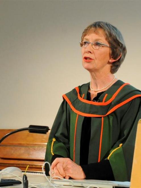 University of Otago professor of paediatric dentistry Bernadette Drummond delivers her inaugural...