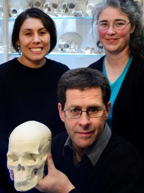 University of Otago's Darnell Kennedy (left), Dr Geoffrey Tompkins and Dr Jo-Ann Stanton who were...