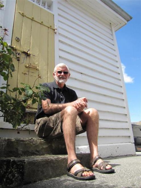 Upper Clutha Historical Records Society president Graham Dickson outside the old police cell in...